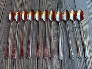 Mondiali vintage Rogers Mfg. Co. Set di 12 cucchiaini in argento con design ornato - Foto 1 di 8