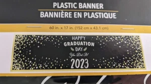 Graduation Party Decorations Class of 2023-2 Pack Graduation Banner60 x 17 - Picture 1 of 4