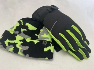 NW Boys L/XL Cuffed Beanie Hat & Winter Gloves Set Thinsulate insulation Org $32 - Picture 1 of 12
