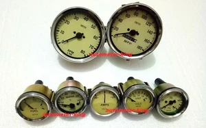 Smiths kit - Elec Temp + Oil + Fuel + Amp Gauge+ volt +Speedometer +Tacho 100 mm - Picture 1 of 3