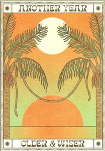 TARJETAS DE FELICITACIÓN BELLAS ARTES Otro Año Mayor y Más Sabio CUMPLEAÑOS Hippie Años 70 CAI & JO - Imagen 1 de 8