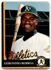 1997 MOTHER'S COOKIES OAKLAND ATHLETICS GERONIMO BERROA OAKLAND ATHLETICS #5