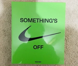 IN HAND VIRGIL ABLOH X NIKE ICONS SOMETHING'S OFF WHITE BOOK (GREEN / HARDCOVER) - Picture 1 of 2