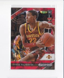 TYRESE HALIBURTON 2020 PANINI PRIZM DRAFT PICKS RED ICE PRIZM PARALLEL ROOKIE - Picture 1 of 24