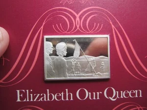 London 1976 Solid Silver Ingot Bullion Bar Queen Elizabeth Jubilee ROYAL TOUR - Picture 1 of 5