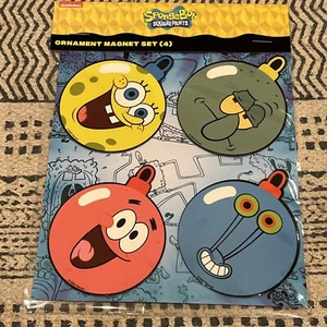 NEW Spongebob Squarepants Ornament Magnet Set of 4 CULTUREFLY - Picture 1 of 2