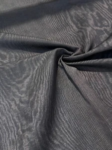 Brown Silk Moire Fabric By 2 Meters. Watermark Patterned, Multicolor Options. - Picture 1 of 10