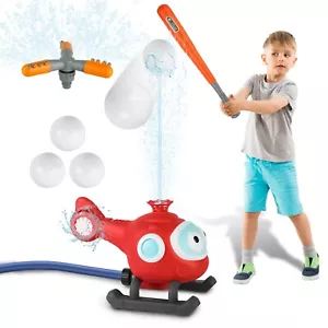 Water Sprinkler Kids Baseball Batting Training Toys Backyard Lawn Garden Game - Picture 1 of 16
