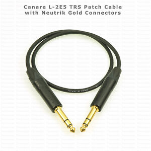 CANARE L-2E5 TRS Gold Patch Cable - Low Profile & Flexible - NEUTRIK Connectors
