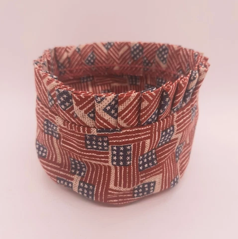Vintage Longaberger 2003 Basket Liner Stuck On You Old Glory Flag Pattern Cover