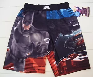 Boys Batman VS Superman Swim Trunks Board Shorts Sz 5 - Picture 1 of 2
