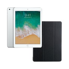 Apple iPad 9.7" (2018) 32GB Wifi - Plata con Funda Plegable Negro