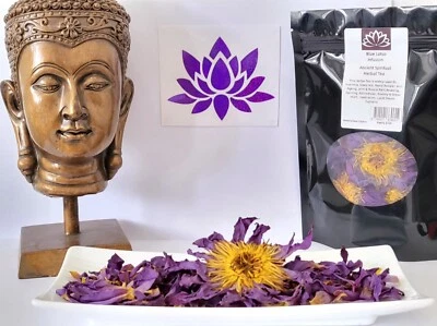 WWW.BLUELOTUSBOUTIQUE.COM New 2025 Natural Herbal 15g Blue Lotus Whole Flowers Tea/Smoke Sleep Aid