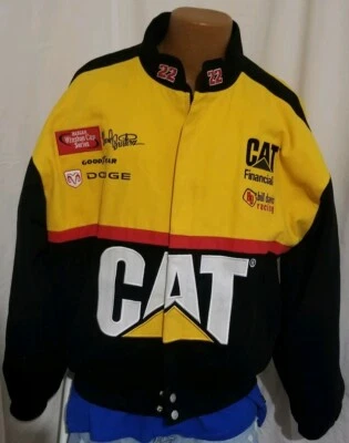 Chaqueta de bombardero de carreras Nascar Bill Davis 22 Ward Burton CAT Financial para hombre talla XL Foto 1 de 4