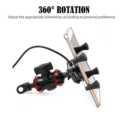 Motorcycles Phone Mount for BMW S1000RR for Suzuki with Charger GPS Navi Bracket - Image 1 of 4