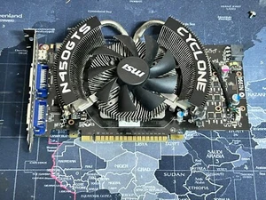 MSI N450GTS NVIDIA 450 GTS Cyclone 1GB 1GD5/OC Graphics Video Card - Picture 1 of 7