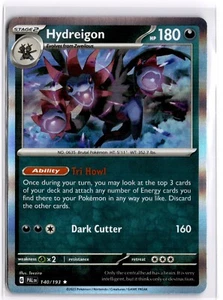 Pokemon Juego de Cartas Coleccionables Hydreigon Escarlata y Violeta - Paldea Evolved 140/193 Holo Raro - Imagen 1 de 1