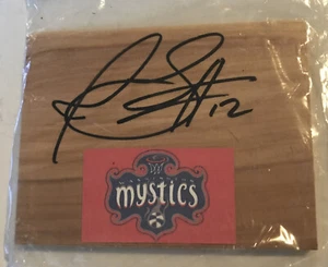 IVORY LATTA Washington MYSTICS Basketball WNBA Signed Floor Tile 5" x 4" - Picture 1 of 1