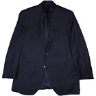 Recent Oxxford Clothes Mason N2 2-Button Notch Lapel Navy Pinstripe Suit 42