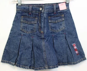 2005 Gymboree Romantic Garden Denim Pleated Skort sz 9 Pockets Adjustable Waist - Picture 1 of 8