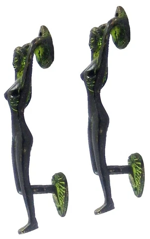 Nude Lady Shape Vintage Antique Style Handmade Brass Door Pull Handle Home Decor Cover