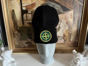 STONE ISLAND Herrenmütze*Beanie*Seemann*Label-Patch*Schwarz*Einheitsgröße*Acryl - Bild 1 von 12