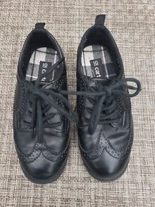 Boys Formal Black Wingtip Tie Dress Shoes Size 10 - Carter's  - Picture 1 of 5