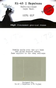Dead Design 1/72 NAKAJIMA Ki-43 I UNDERCARRIAGE BAYS PAINT MASK Fujimi - Picture 1 of 2