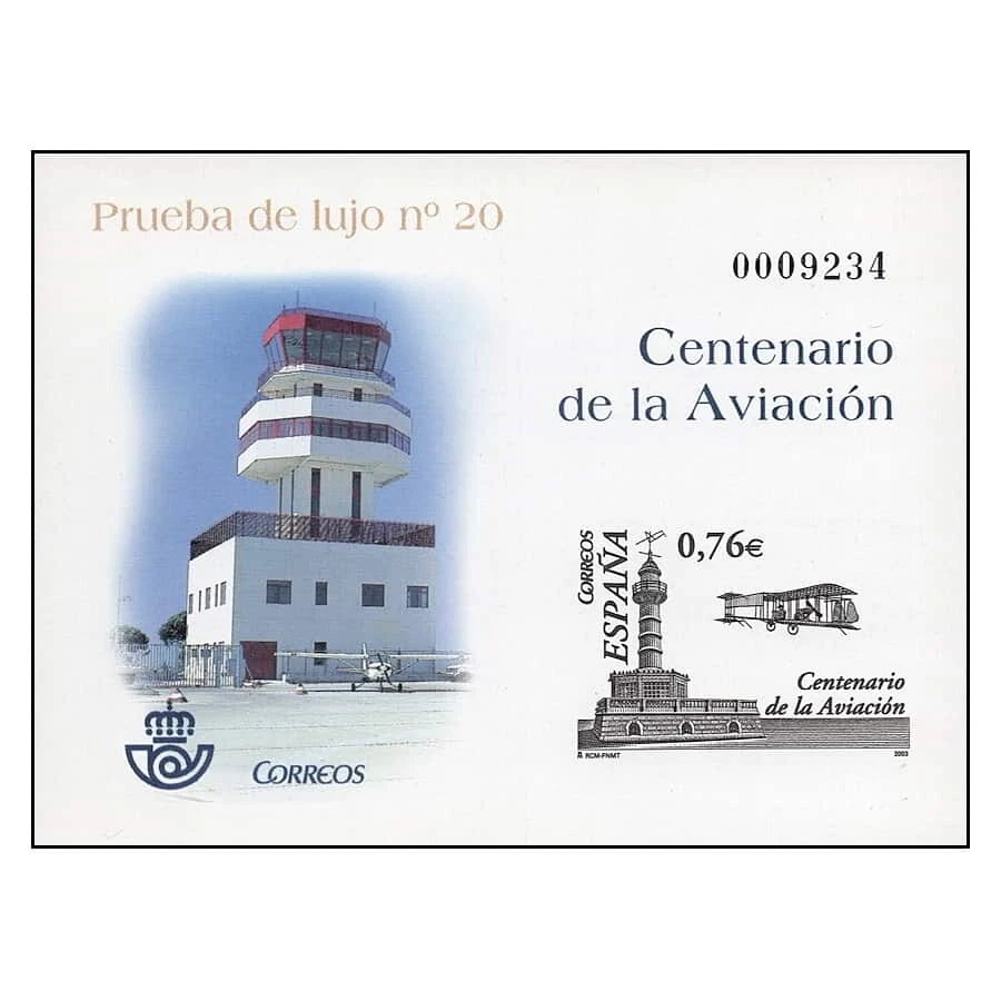 P0082# España 2003 [PAR] Prueba. Centenario de la Aviación (NS) - Imagen 1 de 1