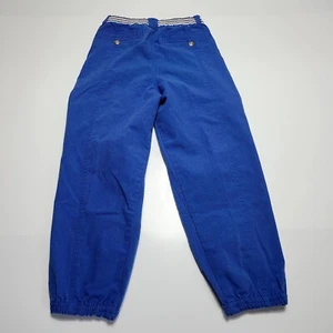 Vintage Bugle Boy Youth Boy's Size 7R Royal Blue Pants Elastic Waist 90's - Picture 1 of 9