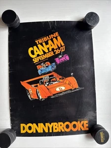 Original 1970's Minneapolis Tribune Can-Am Racing Poster Donnybrooke Brainerd - Picture 1 of 11
