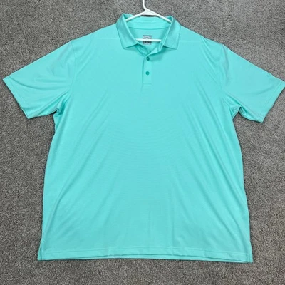 Camisa polo de golf Callaway Opti-Dri para hombre XXL 2XL verde aguamarina a rayas manga corta Foto 1 de 4