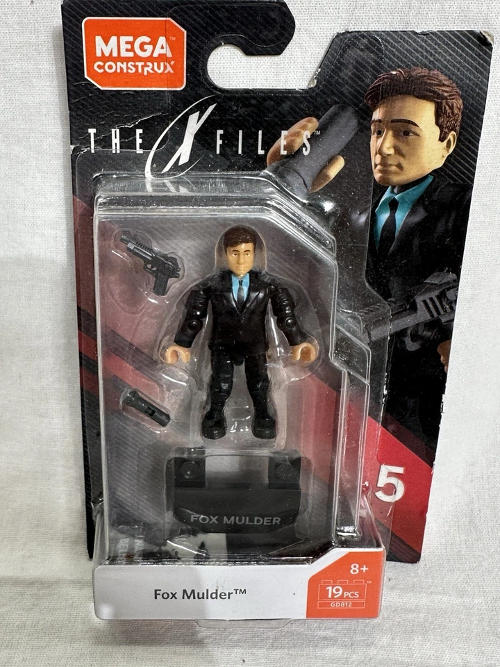 Figura Mega Construx Heroes Serie 5 The X-Files Fox Mulder GDB12 NUEVO EN PAQUETE **grabada Foto 1 de 2