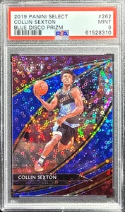 2019 PANINI SELECT Collin Sexton #1/25 Courtside BLUE DISCO PRIZM PSA 9 POP 1/1 - Picture 1 of 5