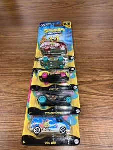 2024 Hot Wheels 1:64 SpongeBob SquarePants 25th Anniversary Complete Set 5 Cars! - Picture 1 of 11