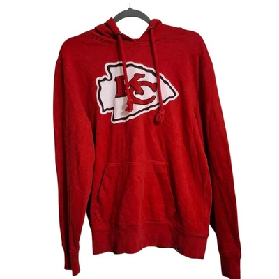 '47 Brand Kansas City Chiefs Hoodie Men's M Red Pull Over Fleece NFL Football - Image 1 of 4