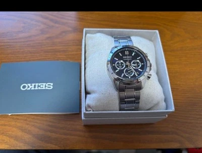 SEIKO SPIRIT Chronograph SBTR011 Blue Men's Wristwatch in BOX [MINT] - Image 1 of 4