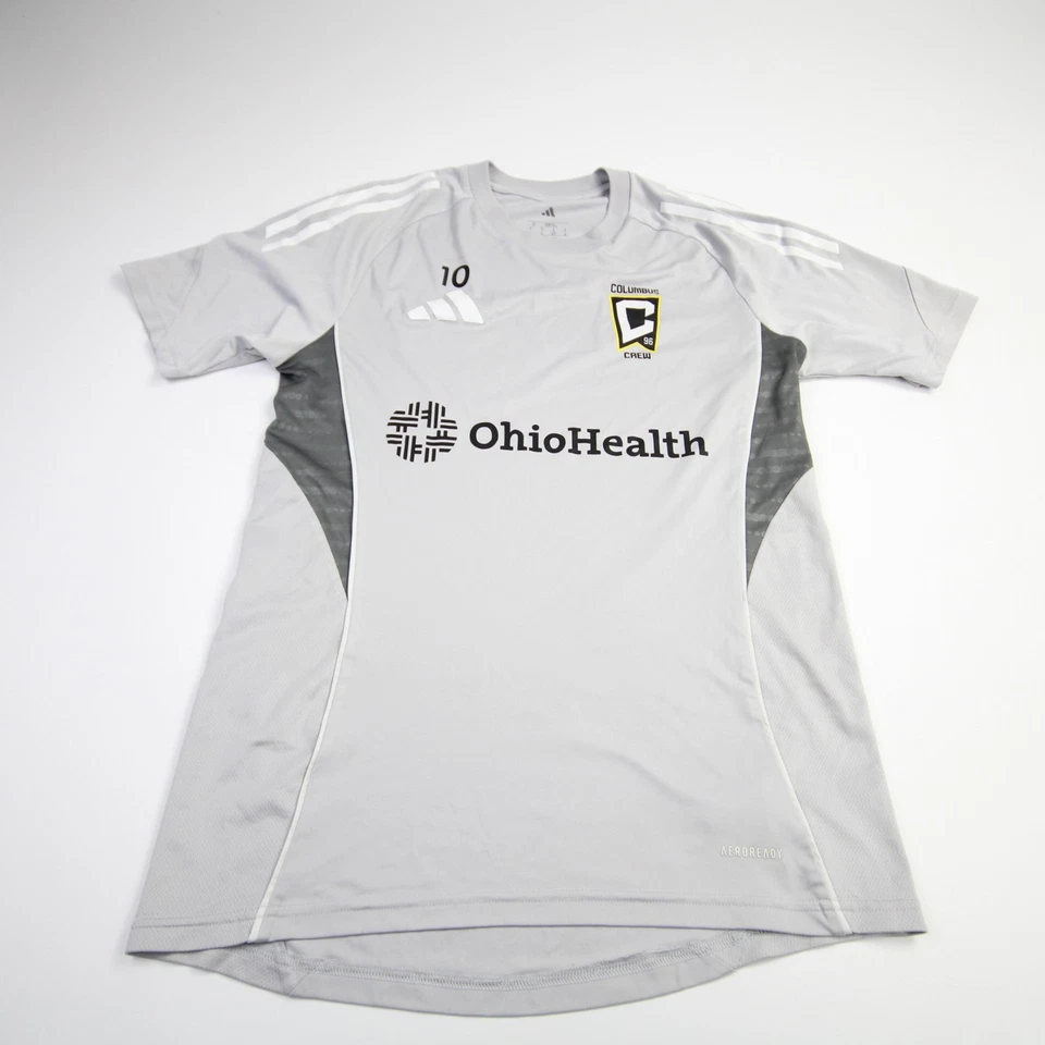 Camiseta de práctica Columbus Crew Adidas - fútbol para hombre gris claro usada Foto 1 de 1
