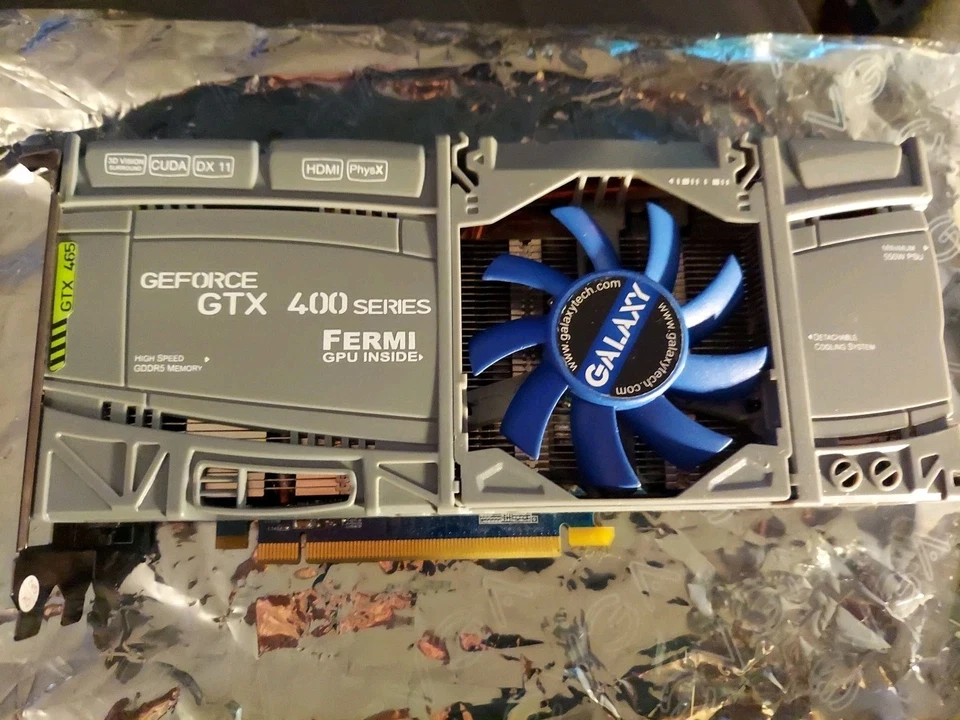 Tested GOOD Galaxy NVidia GeForce GTX 465 1GB DDR5 PCIe Video Graphics Card GPU - Image 1 of 4