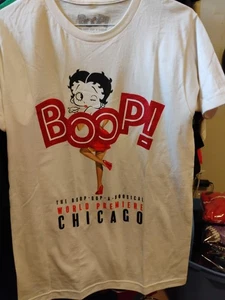 Betty Boop Musical T- Shirt Small Cartoon Cream - Picture 1 of 7
