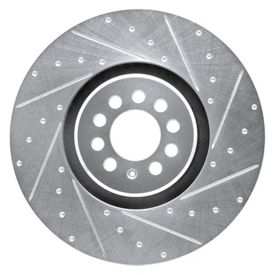 For Audi TT Quattro 04-06 Brake Rotor DFC Premium Drilled & Slotted Front Foto 1 de 4