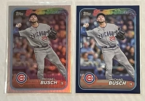 Lote 2024 Topps Serie 2 Michael Busch Future Stars x1 Rainbow x1 Blue Cubs  - Imagen 1 de 2