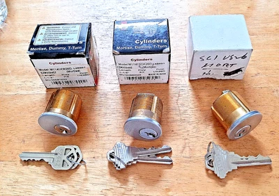 Lote 3 Cilindros Mortis 1-1/4" 2 LSDA y 1 Acabado US26D Sin Marca Nuevo de Lote Antiguo ENVÍO GRATUITO Foto 1 de 4