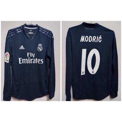 Футболка adidas 2018–19 Real Madrid Лука Модрич подлинная с длинным рукавом б/у - Изображение 1 из 4