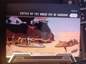 Star Wars 2013 Galactic Files 2 Honor the Fallen HF-9 Battle Great Pit Carkoon - Imagen 1 de 1