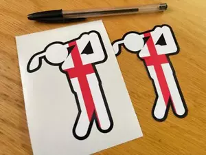 Pegatinas para hombre de golf con bandera de Inglaterra (par) - VENDEDOR DEL REINO UNIDO - Imagen 1 de 1