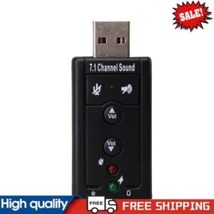 7.1-Channel Virtual USB Stereo Audio Adapter USB 2.0 Audio Mic Speaker Adapter ~ - Picture 1 of 7