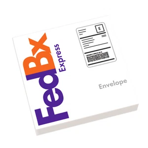 NEW - FedBx Mail Buste Pak - Piastrella 2x2 stampata personalizzata - Accessorio ufficio mattoncini - Foto 1 di 2