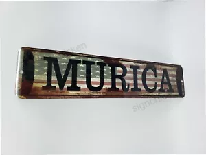 MURICA - America street, wall sign. Rustic Vinatge Look , mini street sign -BL - Picture 1 of 1