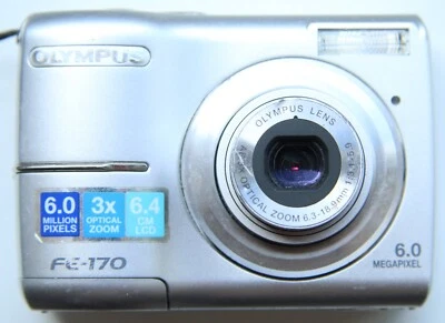 Olympus FE-170 6.0MP 3xZoom Compact Digital Camera NOT WORKING! FOR PARTS! - Image 1 of 4